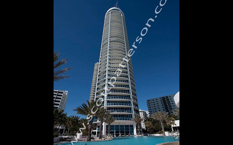 Ocean Palms Hollywood Florida Luxury Condo Building Pool View