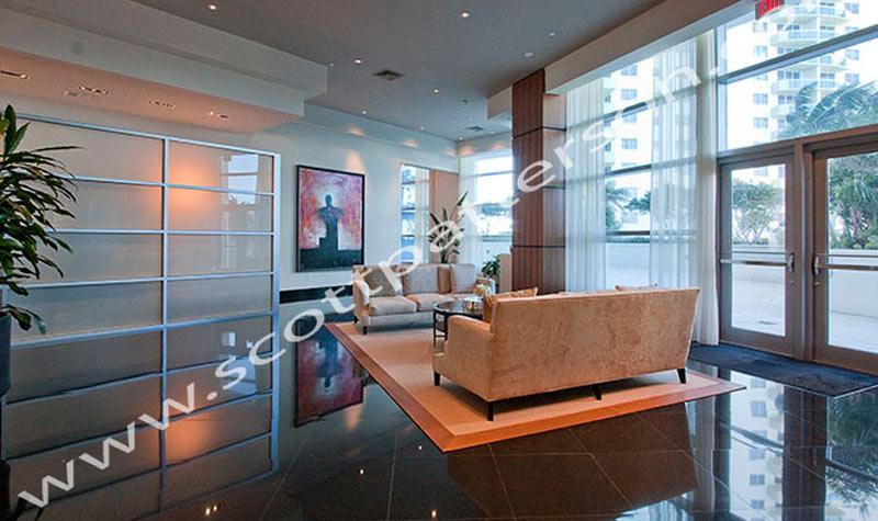 Ocean Palms Hollywood Florida Luxury Condo Sitting Area