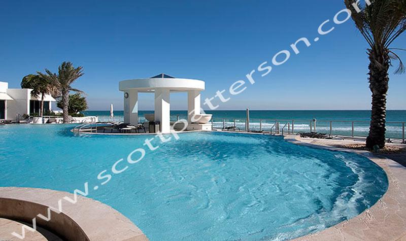 Ocean Palms Hollywood Florida Luxury  Condo Pool View