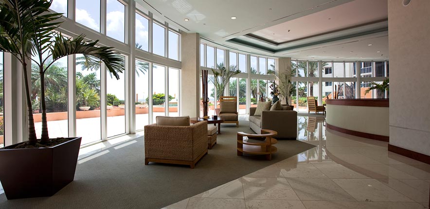 Ocean Four Sunny Isles Beach Luxury Condo View of Lounge