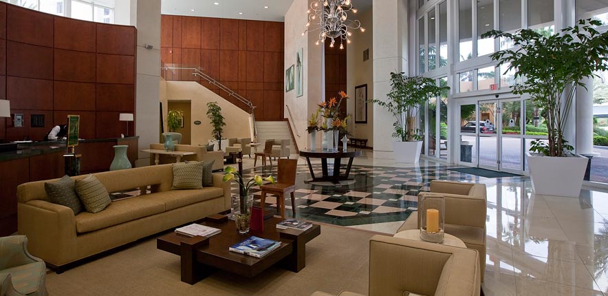 Ocean Four Sunny Isles Beach Luxury Condo View of Lobby