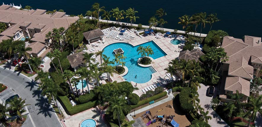 The Point Aventura Luxury Condo Aerial Pool View
