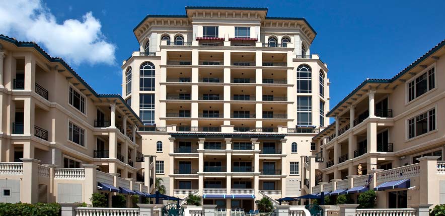 Villas of Positano Hollywood Florida Luxury Condo Courtyard View