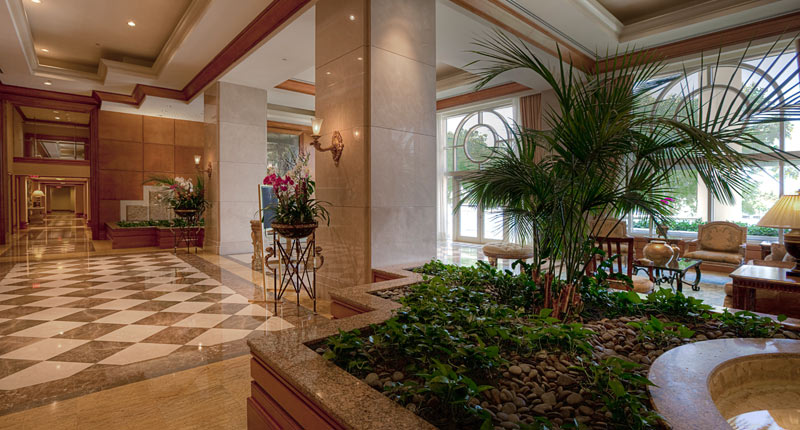 Williams Island Aventura Luxury Condo Lobby Entry